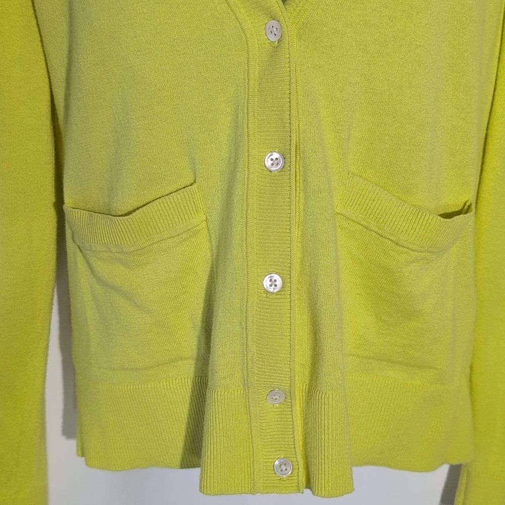 Banana Republic Neon Yellow Women's Cardigan - Picture 6 of 14